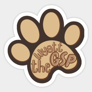 Wyatt the GSP Sticker